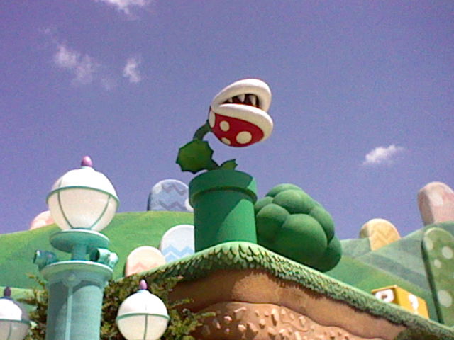 super nintendo world park picture taken with my 3ds